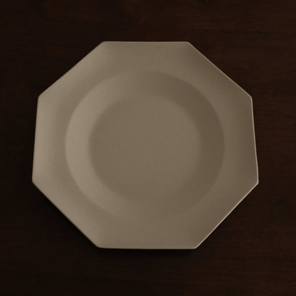 VIVIENNE French Retro Octagonal Dish Plate Ceramic Underglazed Powdered Glaze Stoneware