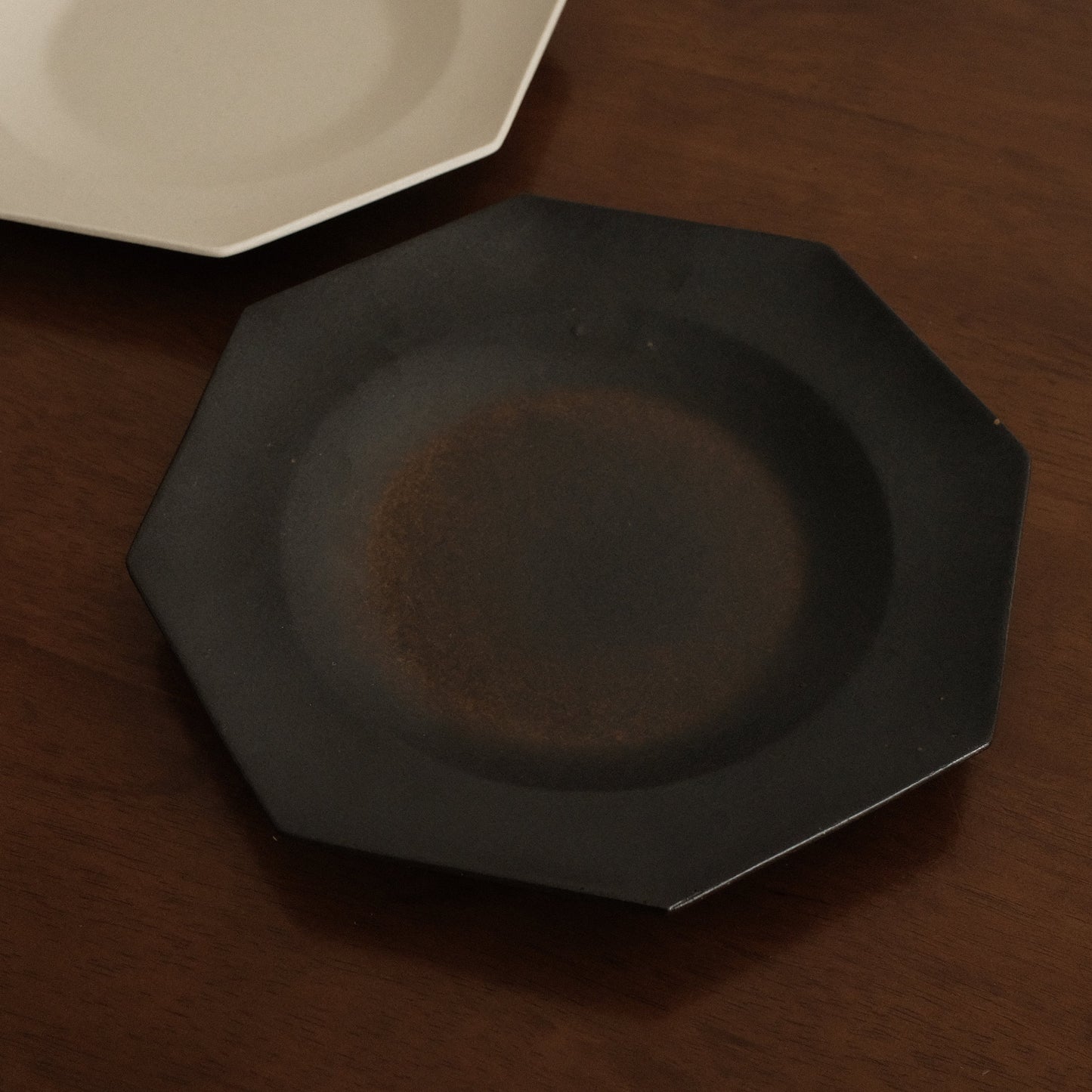 VIVIENNE French Retro Octagonal Dish Plate Ceramic Underglazed Powdered Glaze Stoneware