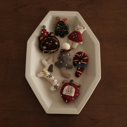 NOELLE Decorative Whimsical Embroidered Felt Brooch Pin