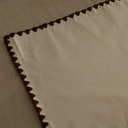 ELISE French Linen Cotton Maroon Red Embroidered Linings Heat Insulation Table Placemat