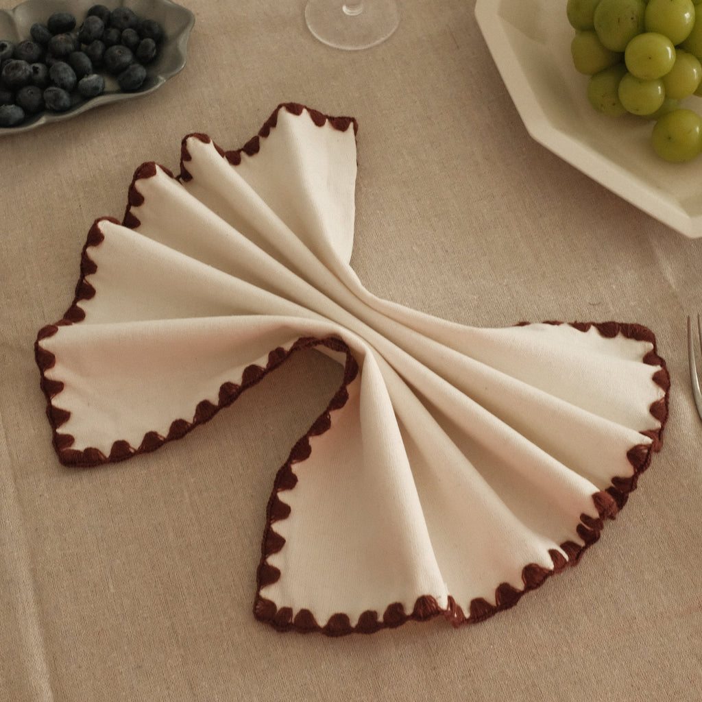 ELISE French Linen Cotton Embroidered Linings Heat Insulation Table Placemat