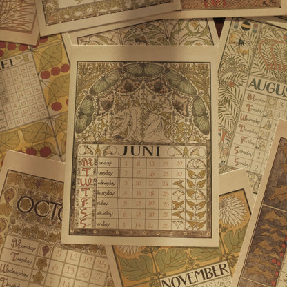 MARGUERITE Elegant Retro Art Nouveau Wall Hanging Table Display Calendar 2026 Art Card