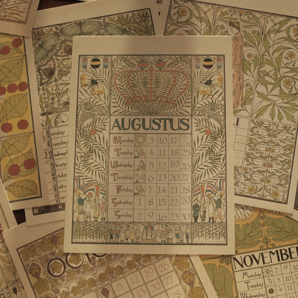 MARGUERITE Elegant Retro Art Nouveau Wall Hanging Table Display Calendar 2026 Art Card