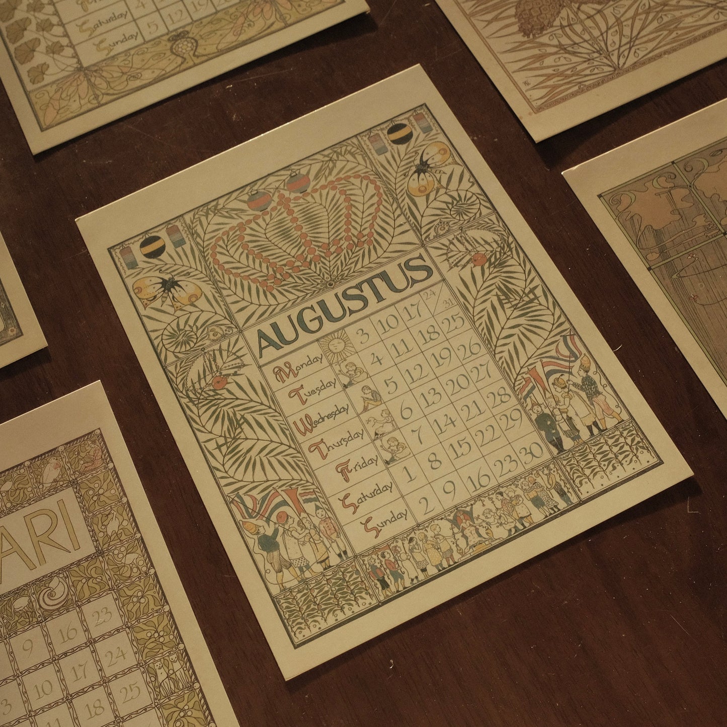 MARGUERITE Elegant Retro Art Nouveau Wall Hanging Table Display Calendar 2026 Art Card