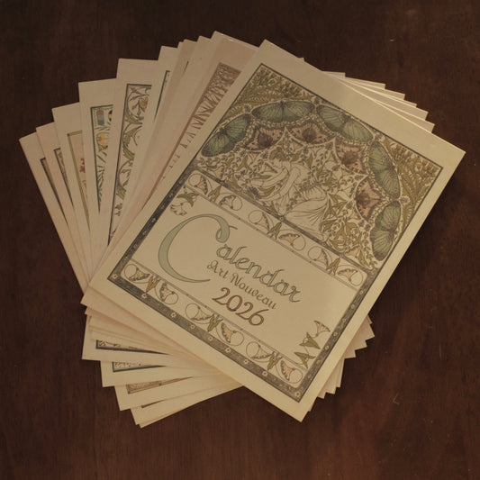 MARGUERITE Elegant Retro Art Nouveau Wall Hanging Table Display Calendar 2026 Art Card