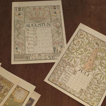 MARGUERITE Elegant Retro Art Nouveau Wall Hanging Table Display Calendar 2026 Art Card