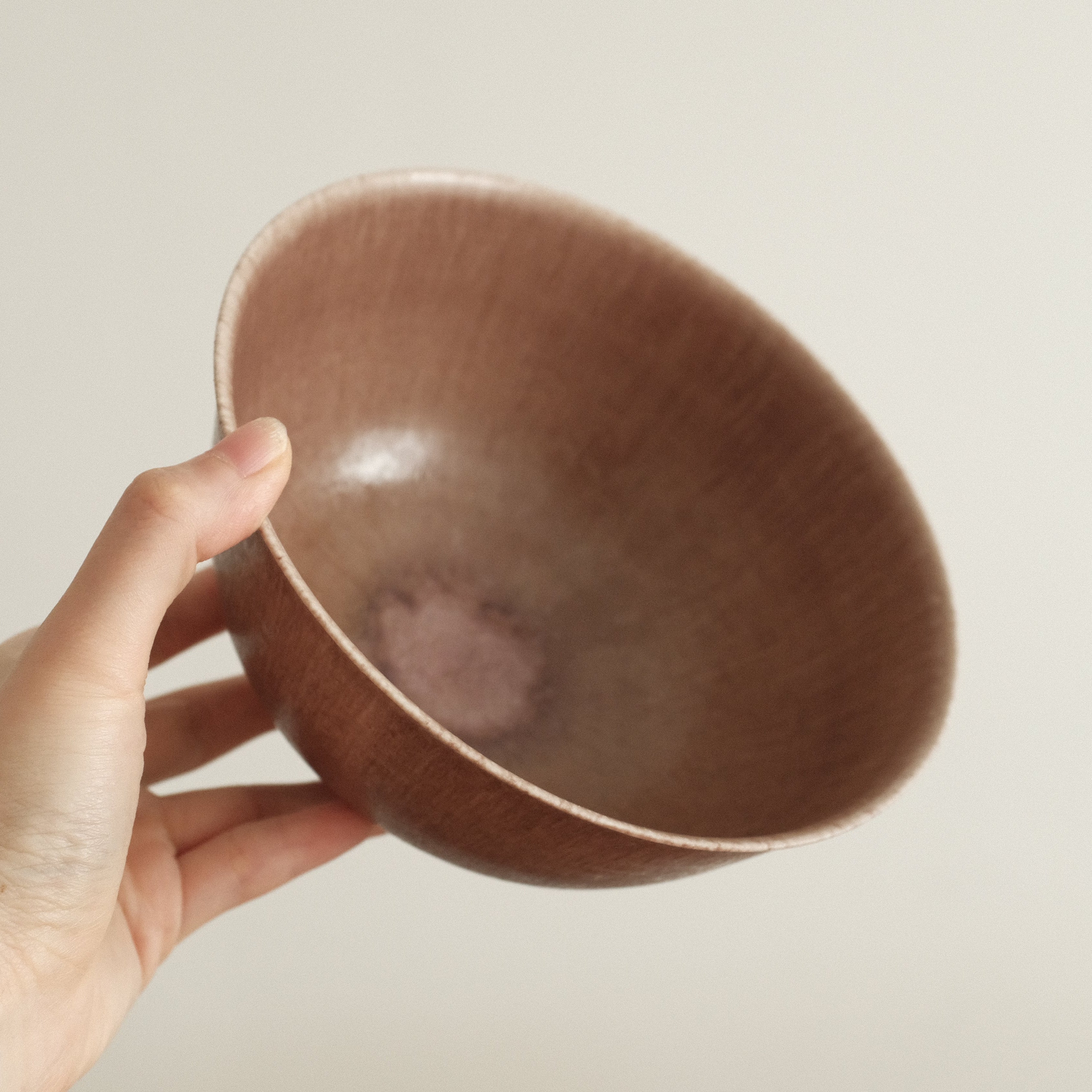Kuroki Taira Adzuki Bean Glaze Large Deep Bowl Porcelain Ceramic