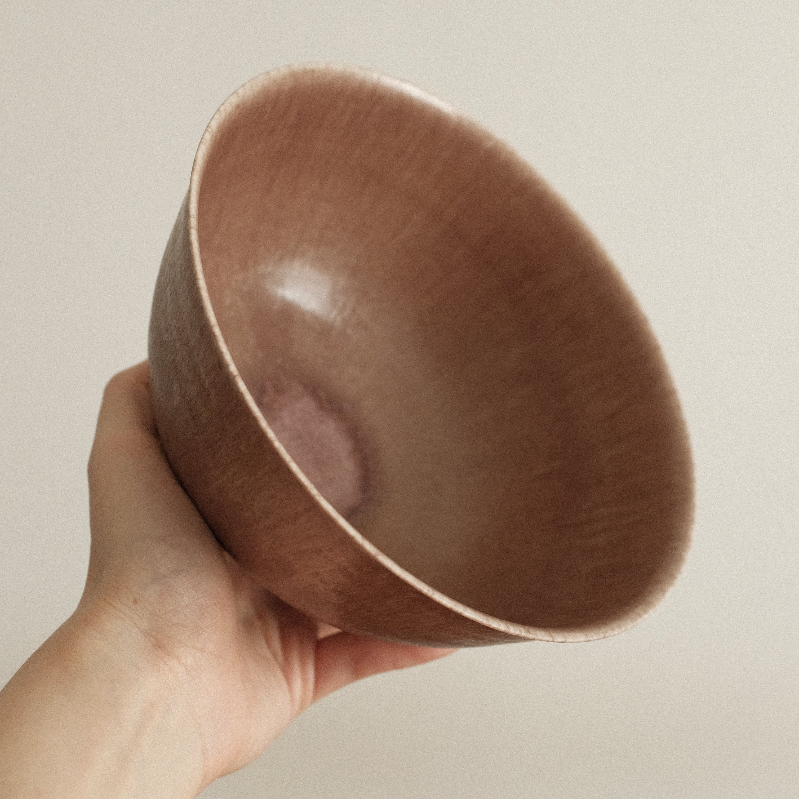 Kuroki Taira Adzuki Bean Glaze Large Deep Bowl Porcelain Ceramic