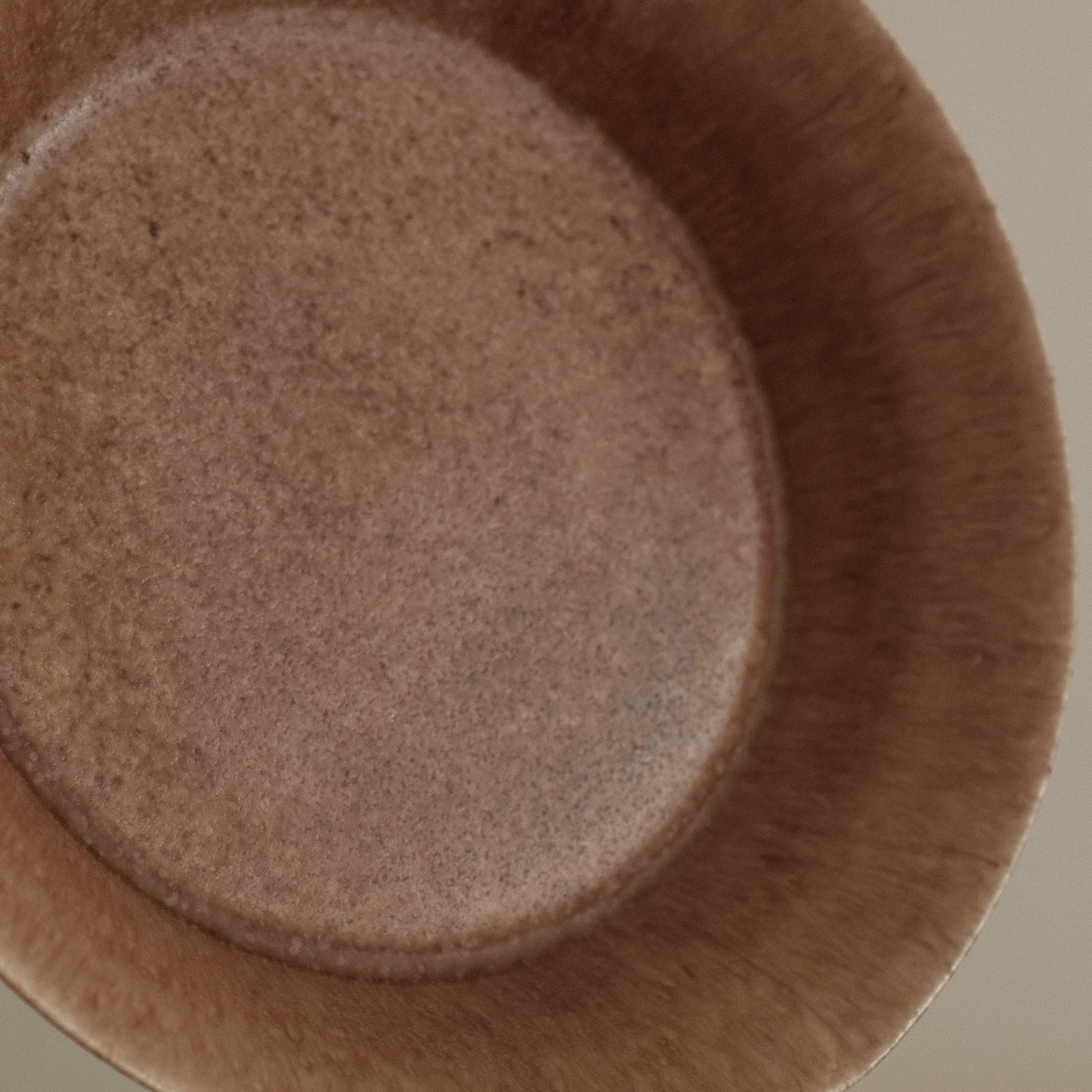 Kuroki Taira Adzuki Bean Glaze Three Petals Shallow Plate Bowl Porcelain Ceramic