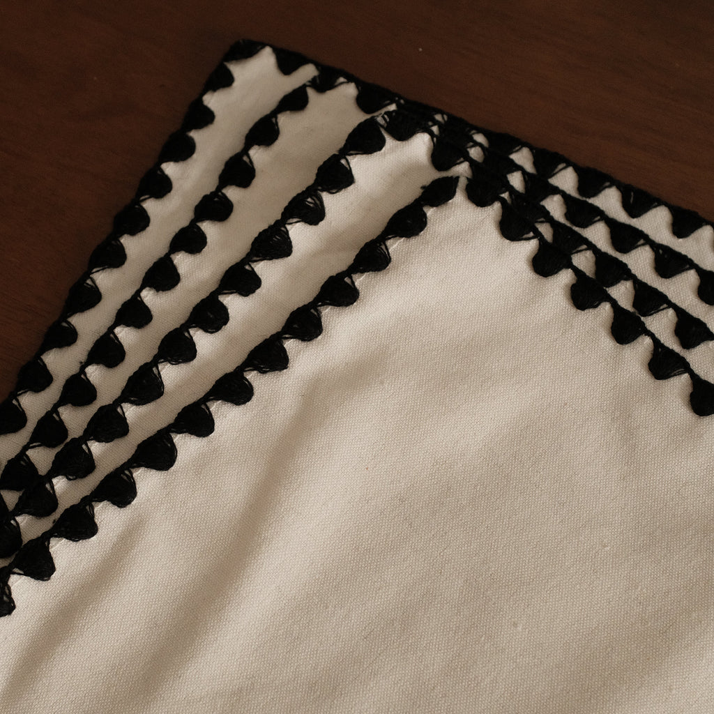 ELISE French Linen Cotton Embroidered Linings Heat Insulation Table Placemat