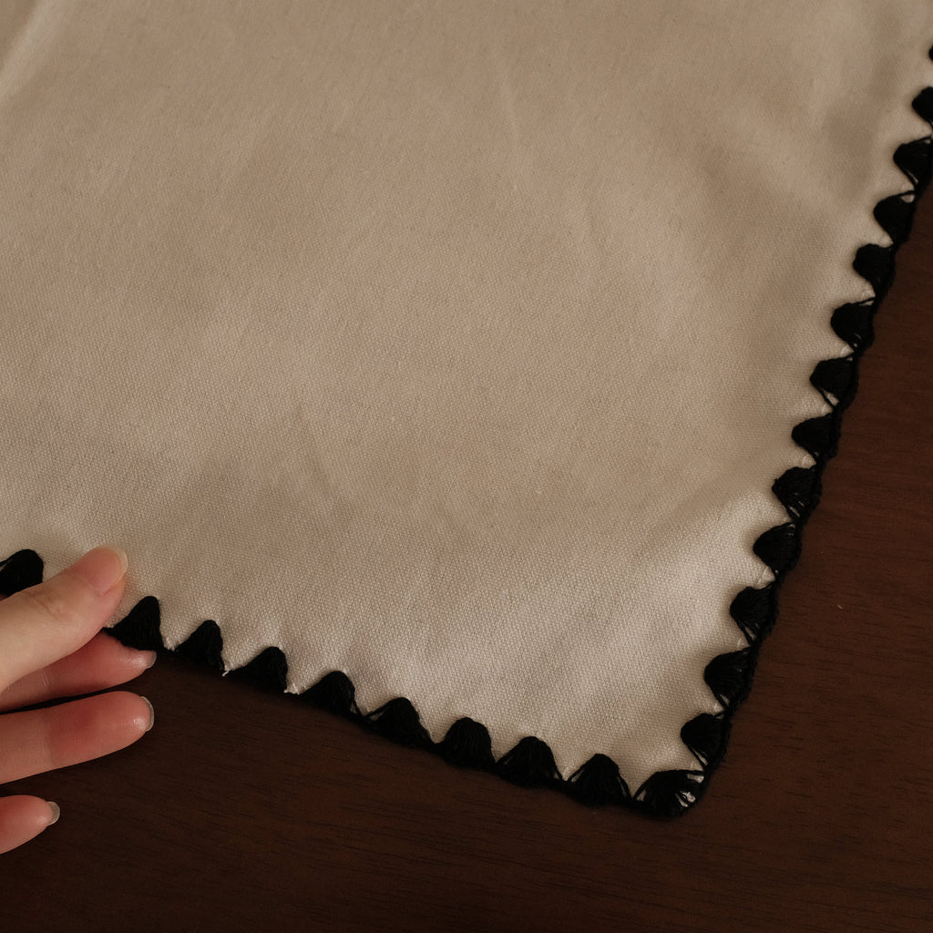 ELISE French Linen Cotton Embroidered Linings Heat Insulation Table Placemat