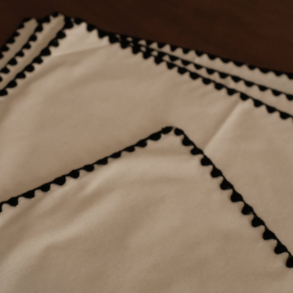 ELISE French Linen Cotton Embroidered Linings Heat Insulation Table Placemat