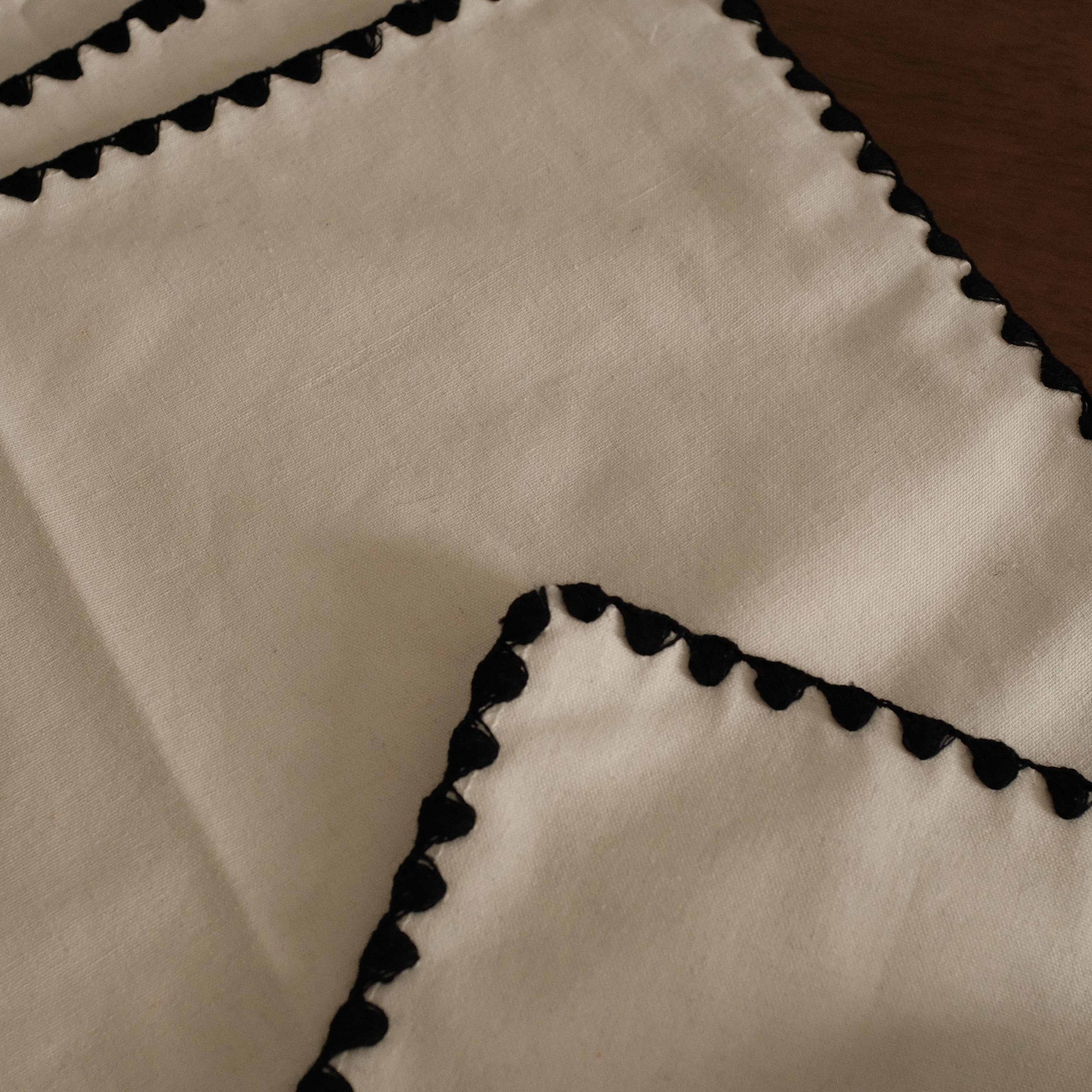 ELISE French Linen Cotton Embroidered Linings Heat Insulation Table Placemat