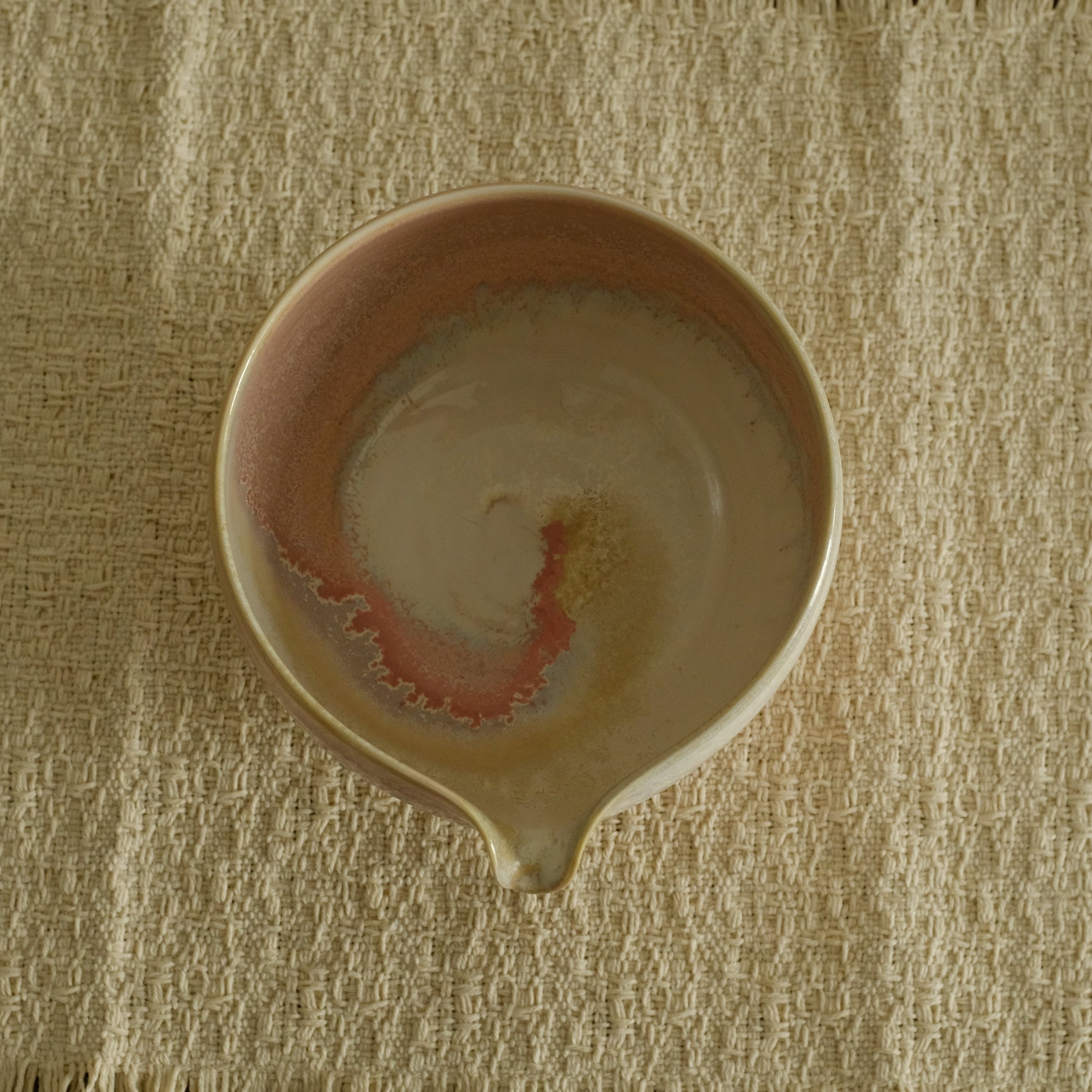 PG Handmade Rose Quartz Pink Sand Matte Glaze Katakuchi Chawan Matcha Bowl