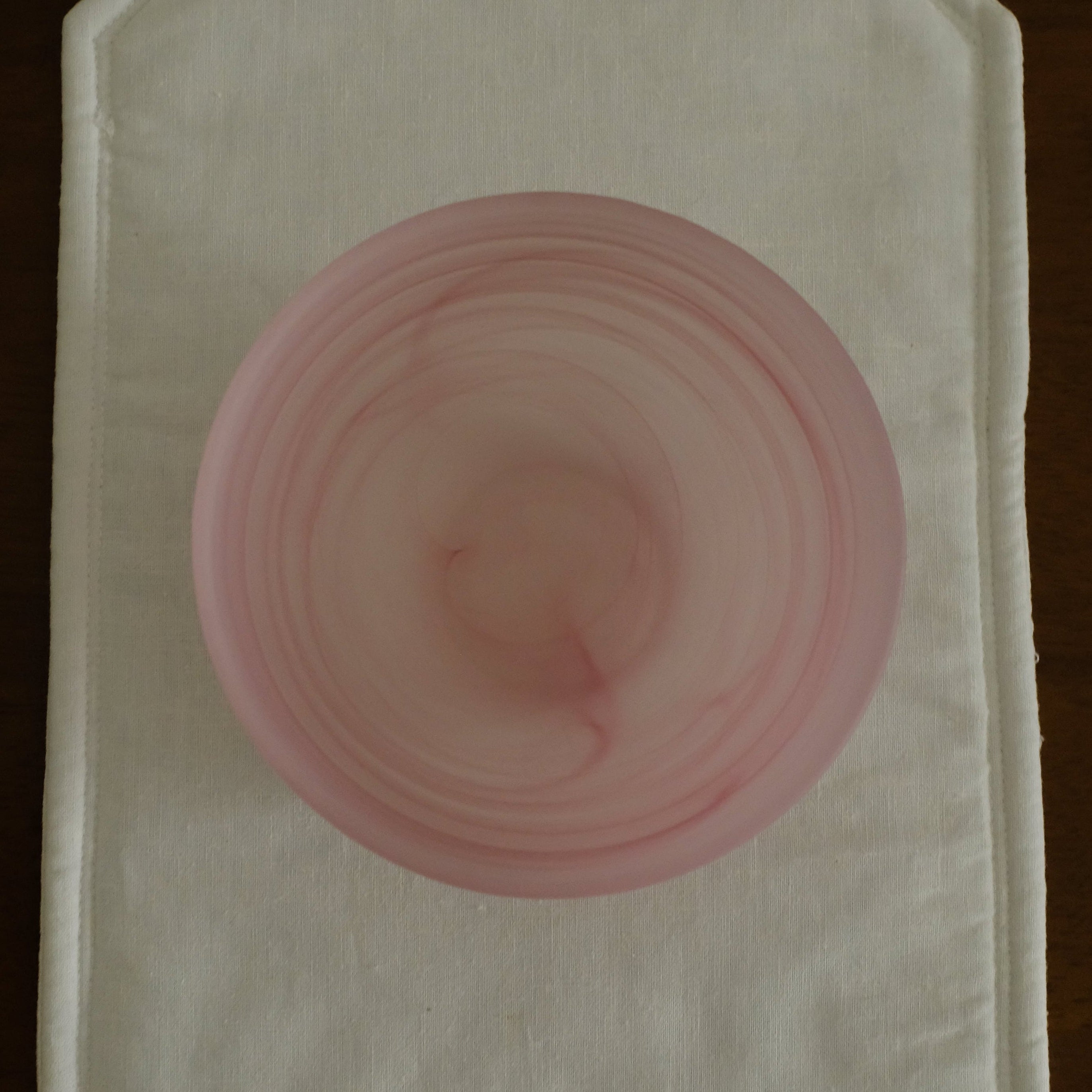 ESME Handmade Round Frosted Glass Cosmic Bowl Soft Pink Sakura