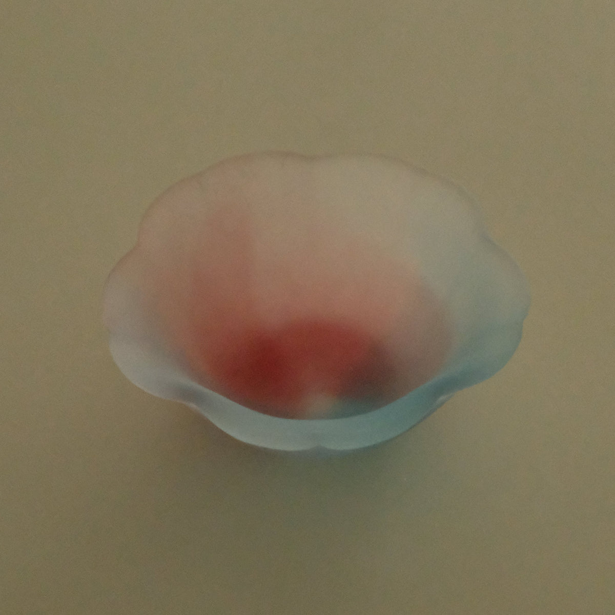 Aika Japan X Iwasawa Glass Honoka Handmade Small Edo Glass Bowl Cherry Blossom
