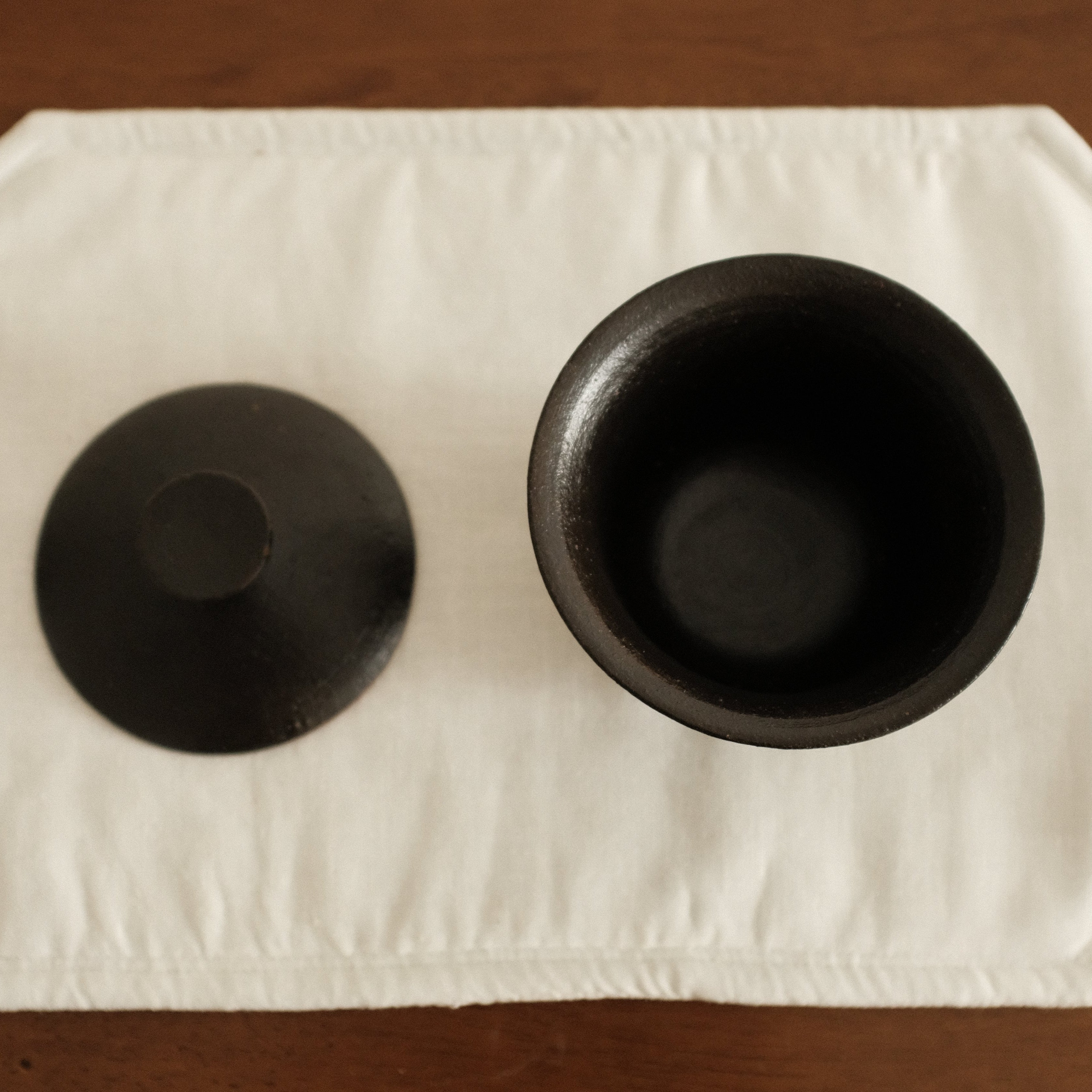 Yuli Handmade Ebony Black Glaze Gaiwan Teaware Black Glaze Underglazed Stoneware