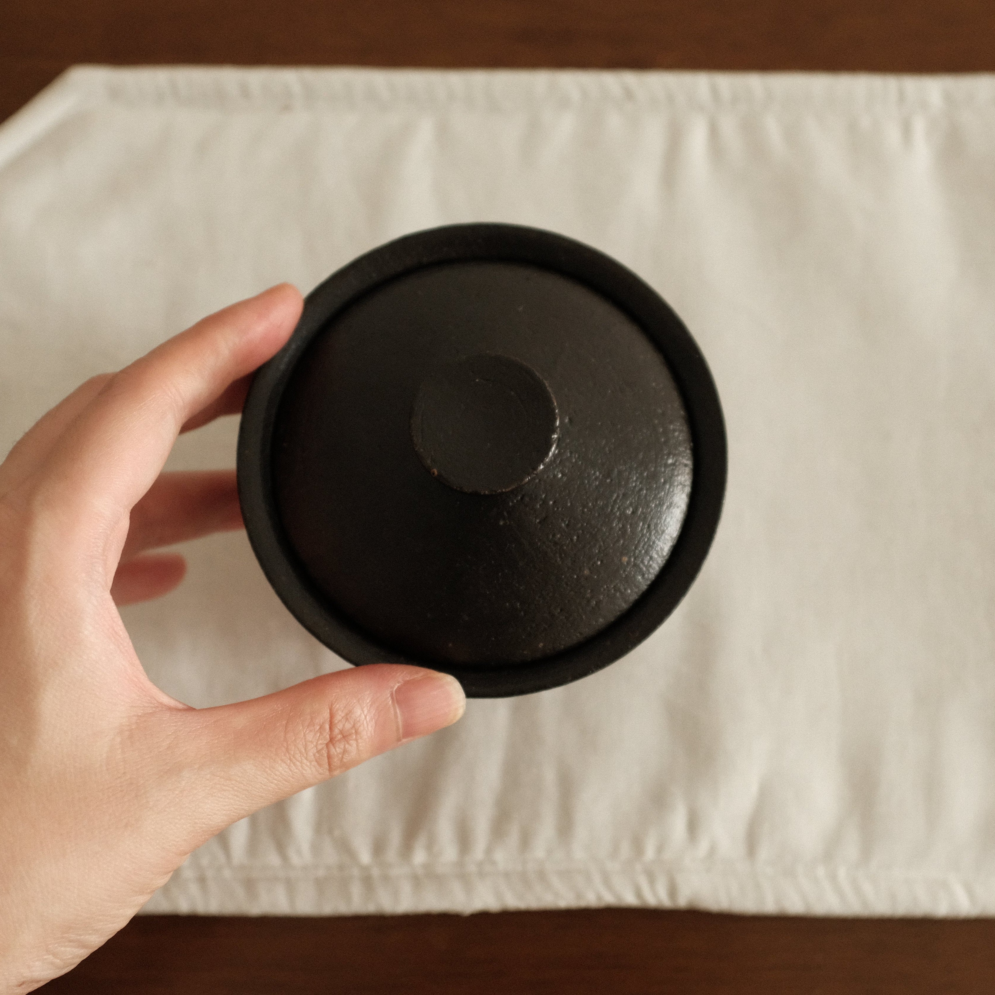 Yuli Handmade Ebony Black Glaze Gaiwan Teaware Black Glaze Underglazed Stoneware