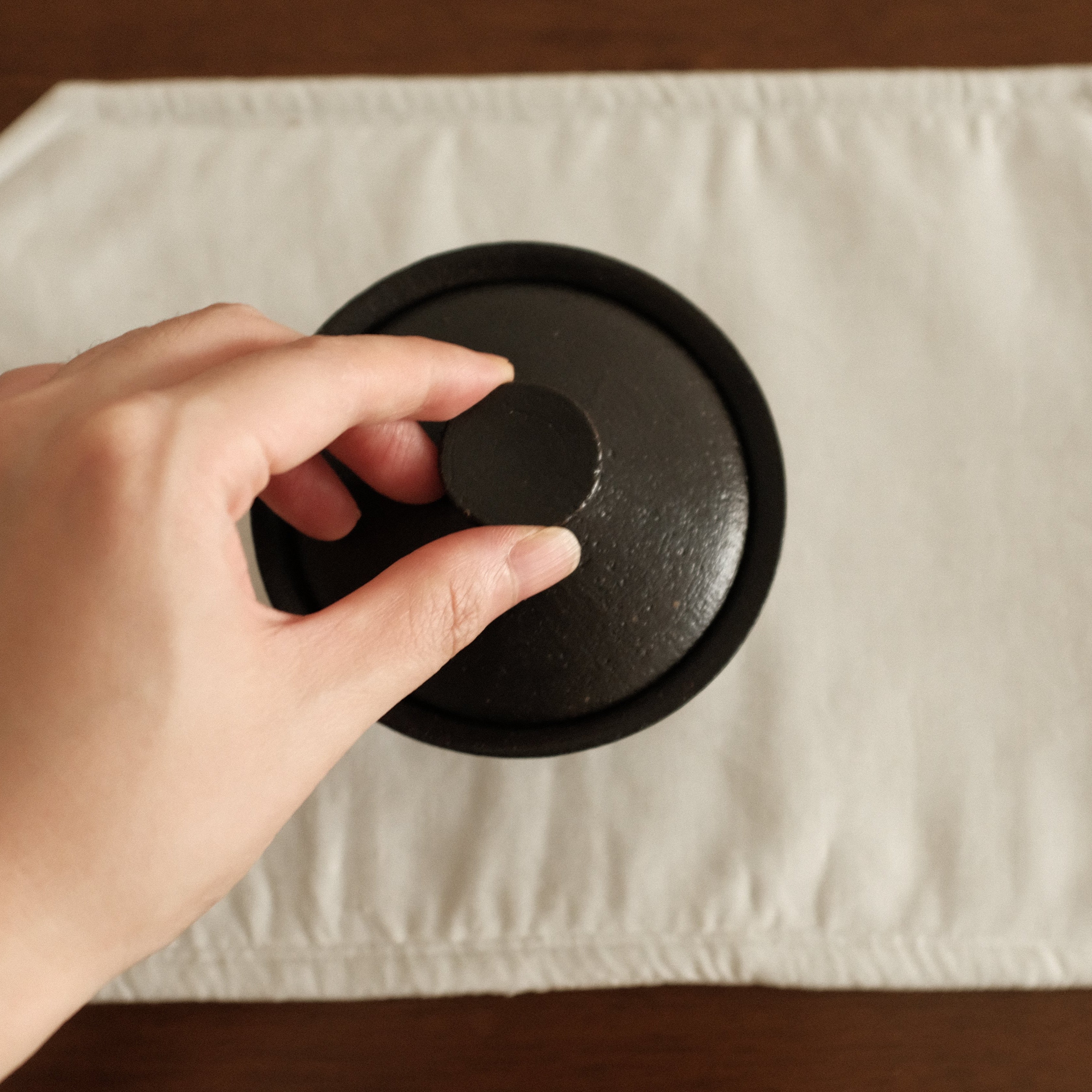 Yuli Handmade Ebony Black Glaze Gaiwan Teaware Black Glaze Underglazed Stoneware