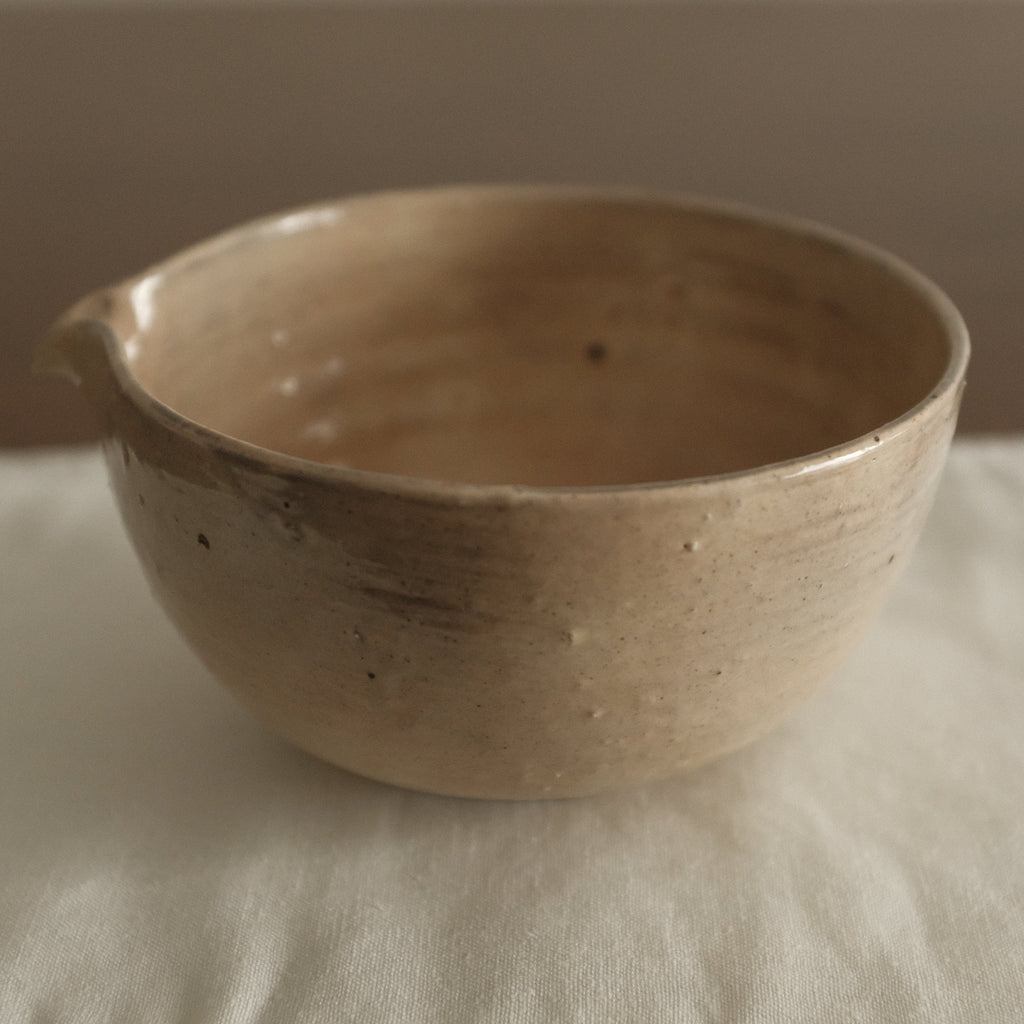 Deer Spotted Glaze Pink Grey Katakuchi Chawan Matcha Bowl Yuli Handmade