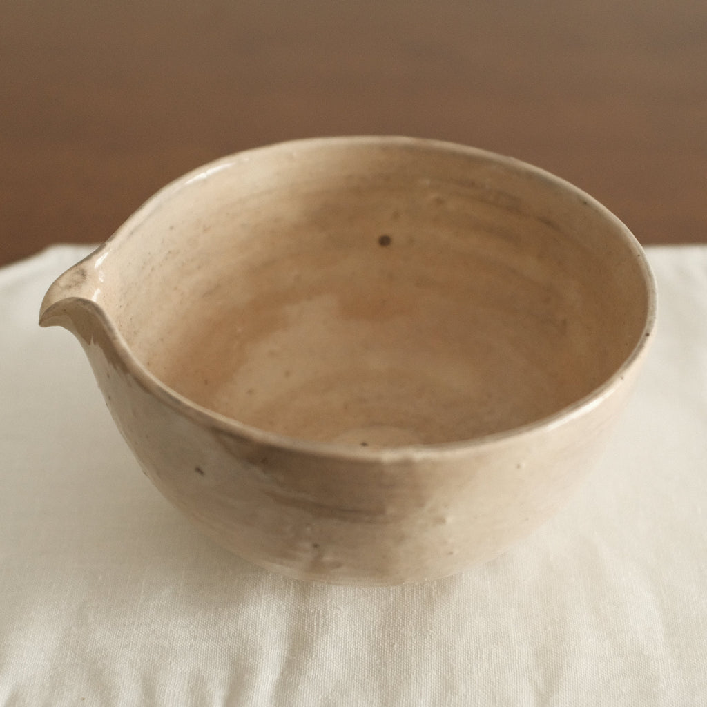 Deer Spotted Glaze Pink Grey Katakuchi Chawan Matcha Bowl Yuli Handmade