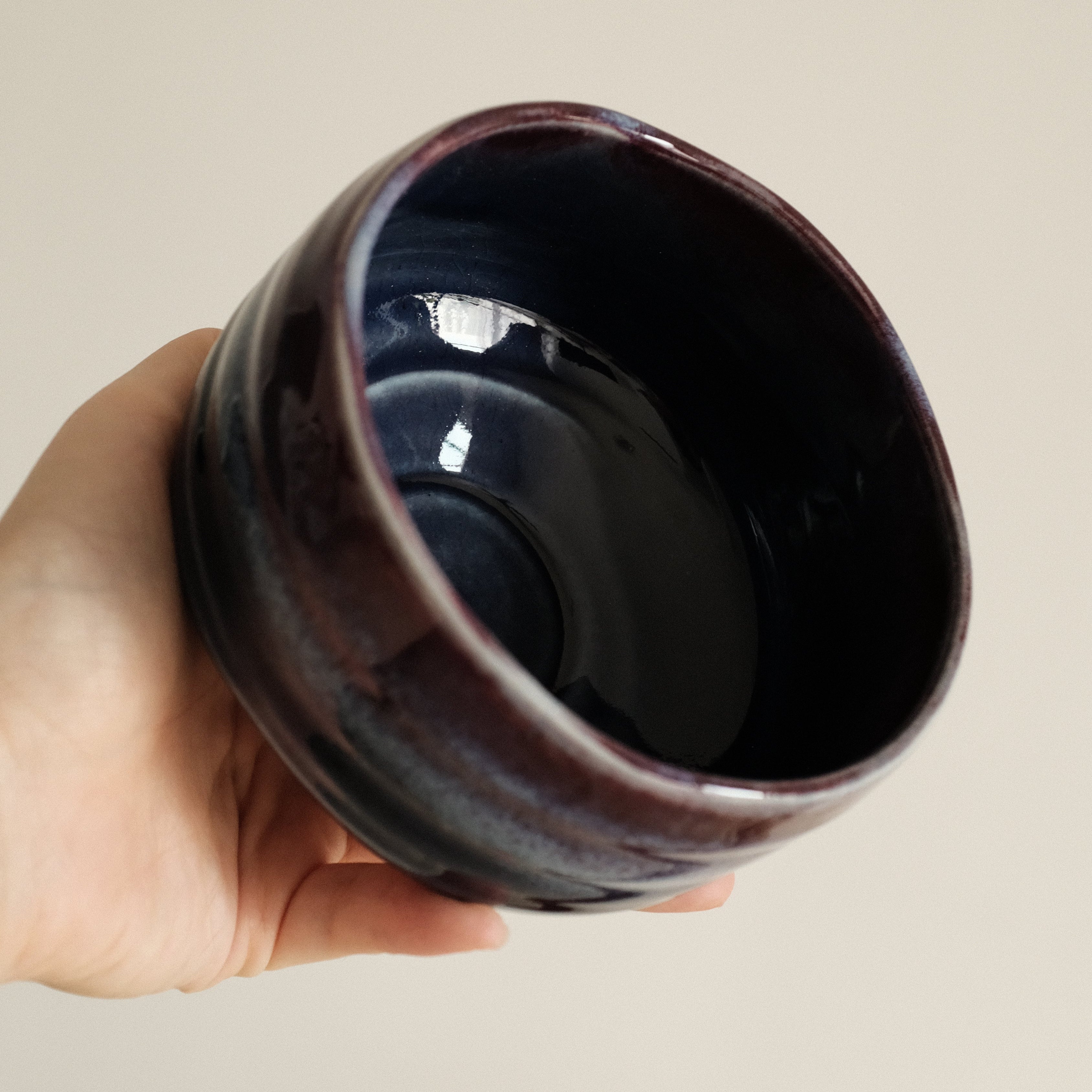 Hatsuichi Japan Tsubo Violet Chawan Matcha Bowl Minoware