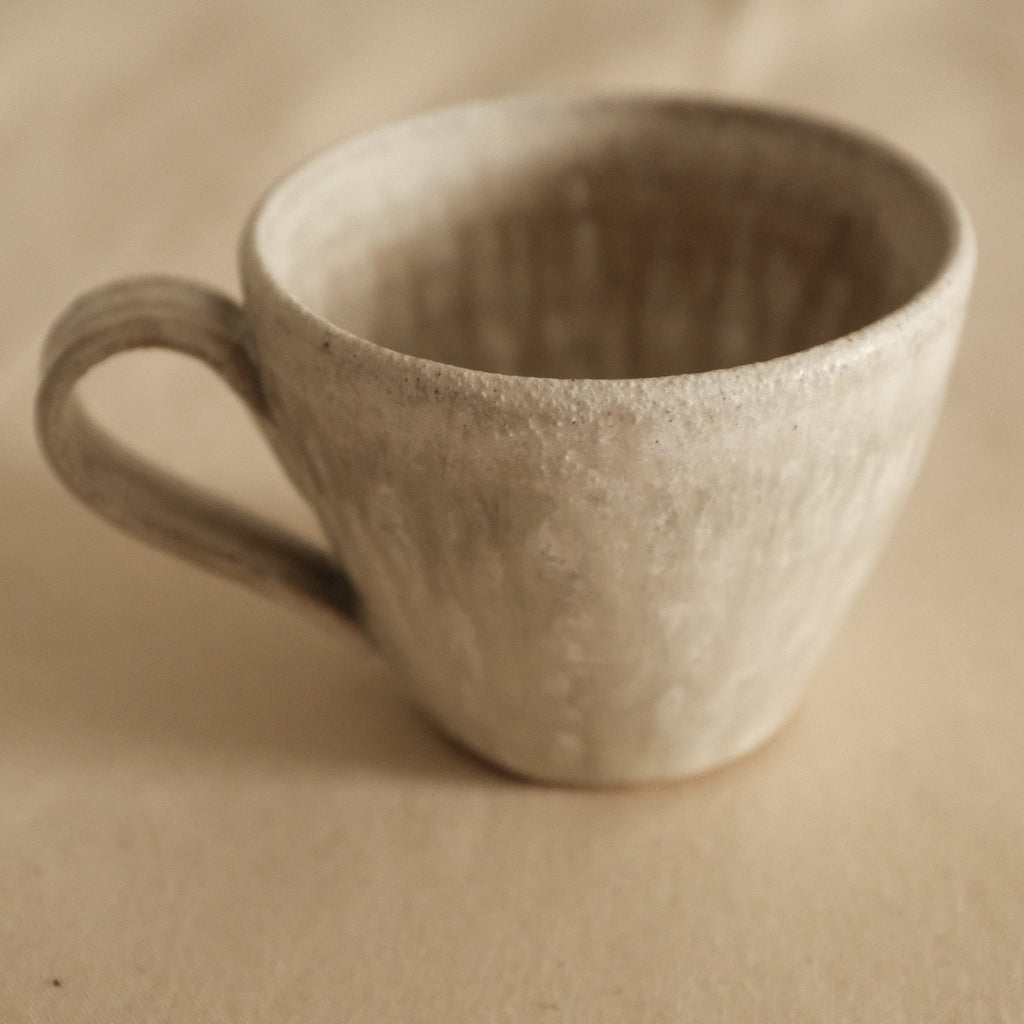 Kyuuko Mashiko Konayuki Powder Snow Glaze Small Mug with Handle