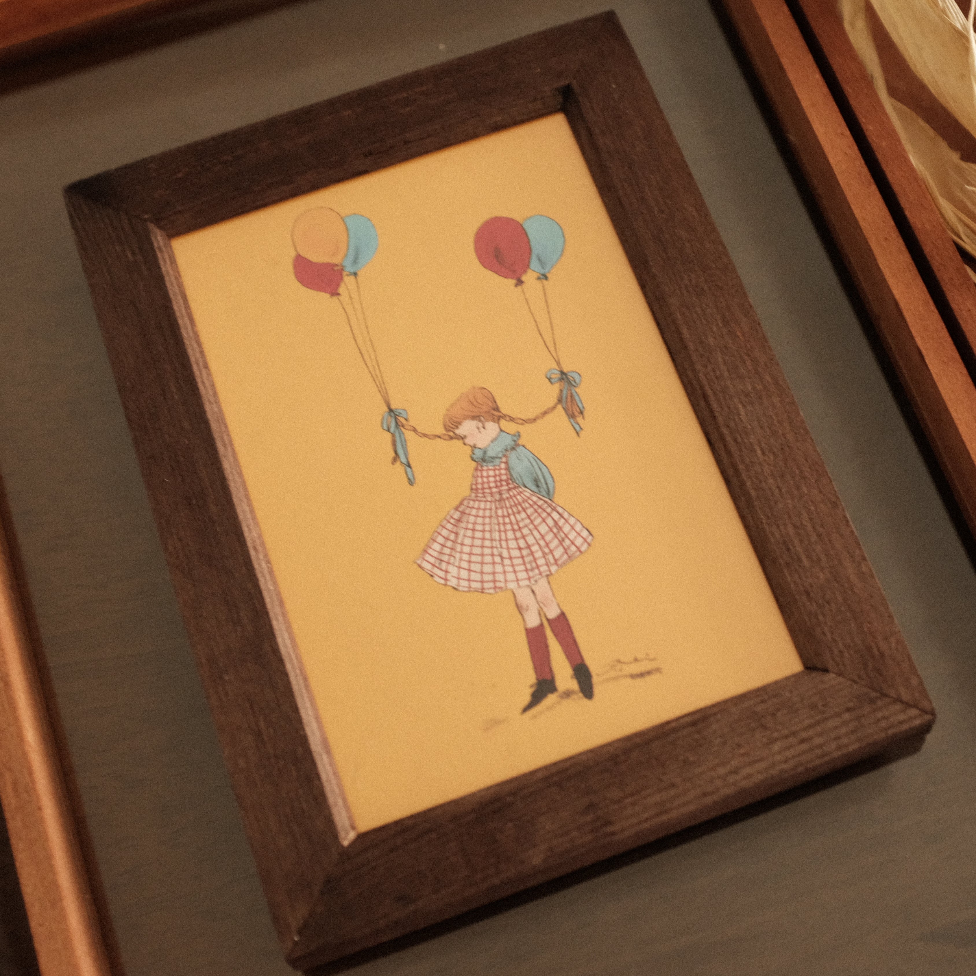 Kurahashi Rei Girl with Balloon Postcard