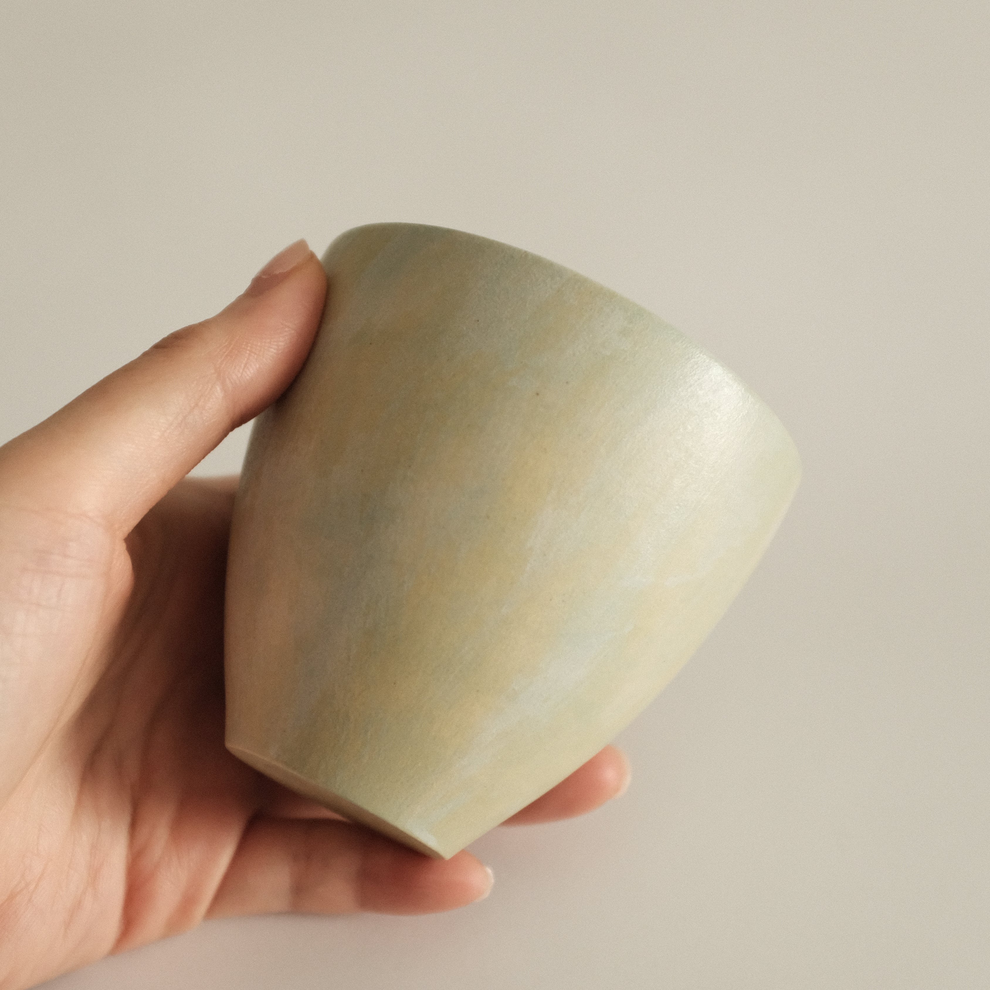 Makoto Saito Palette Green Yellow Tall Cup