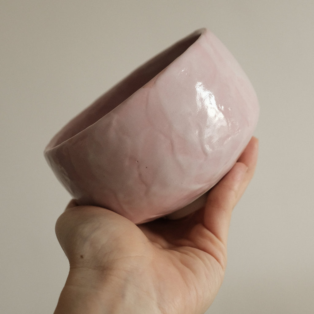 Hatsuichi Japan Sakura Shino Tataki Chawan Matcha Bowl Minoware