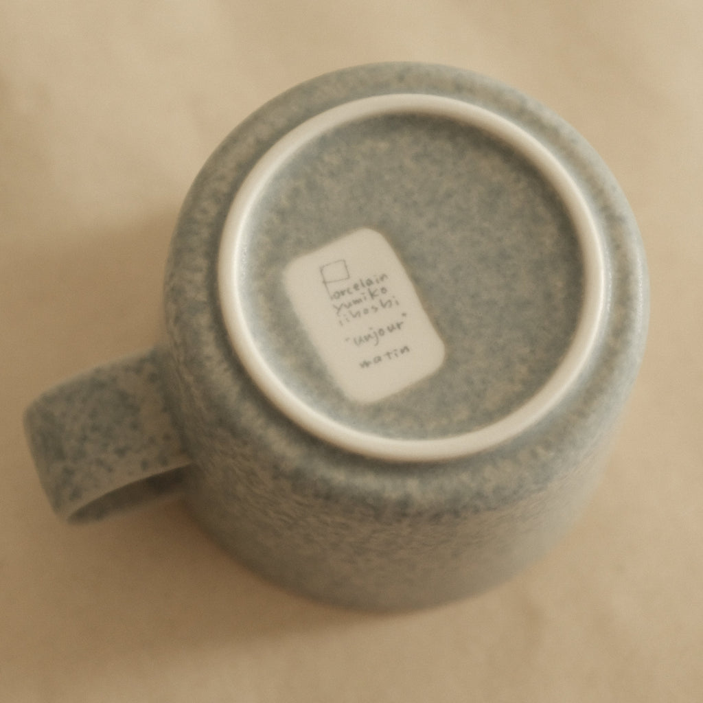 yumiko iihoshi unjour aspres midi matin cup nami light blue pattern