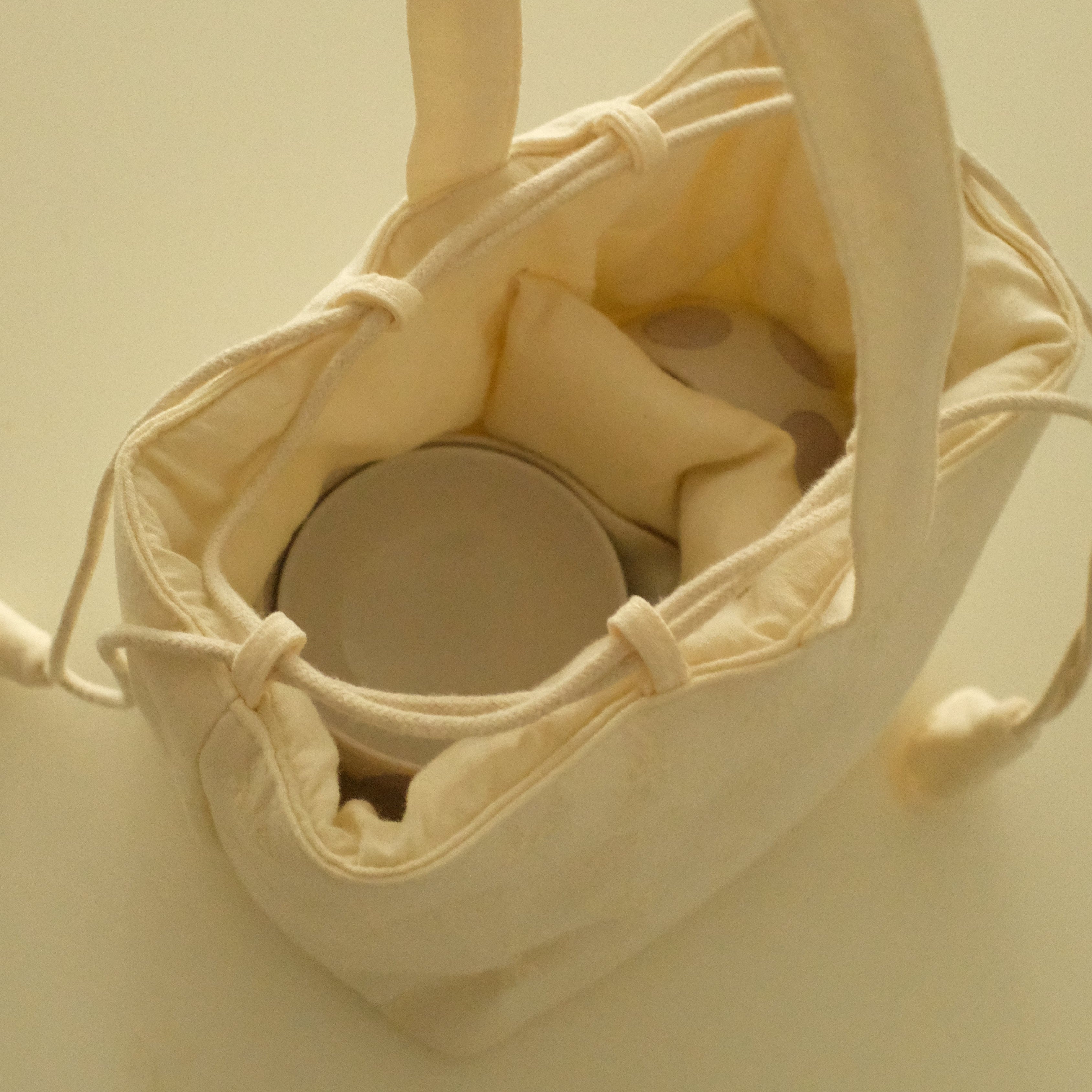 Atelier Cha Floral Stitch Cotton Linen Portable Storage Tea Bag Tea Set Organiser