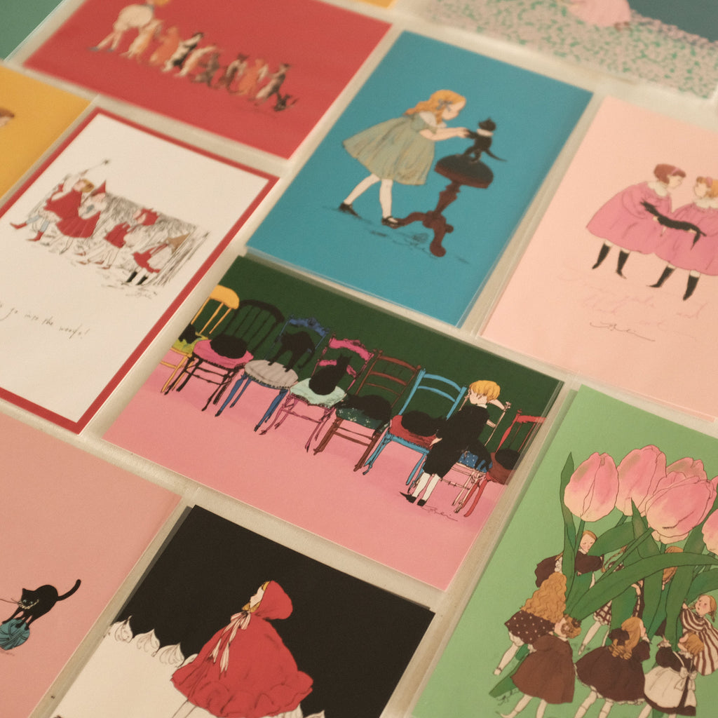 Kurahashi Rei Cat Musical Chairs Postcard