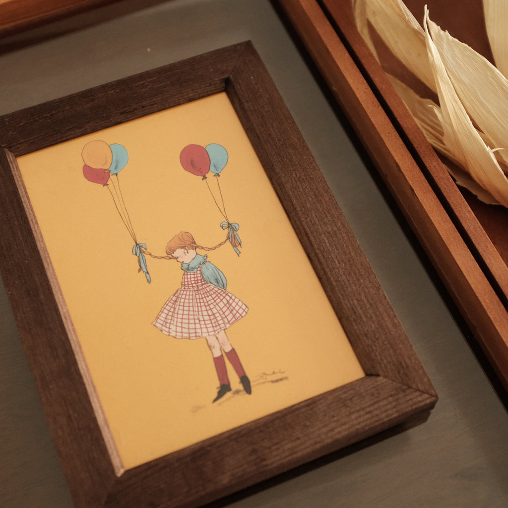 Kurahashi Rei Girl with Balloon Postcard