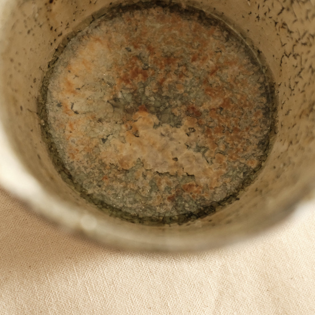 Kazuhito Yamamoto White Vidro Powdered Glaze Antique Mug