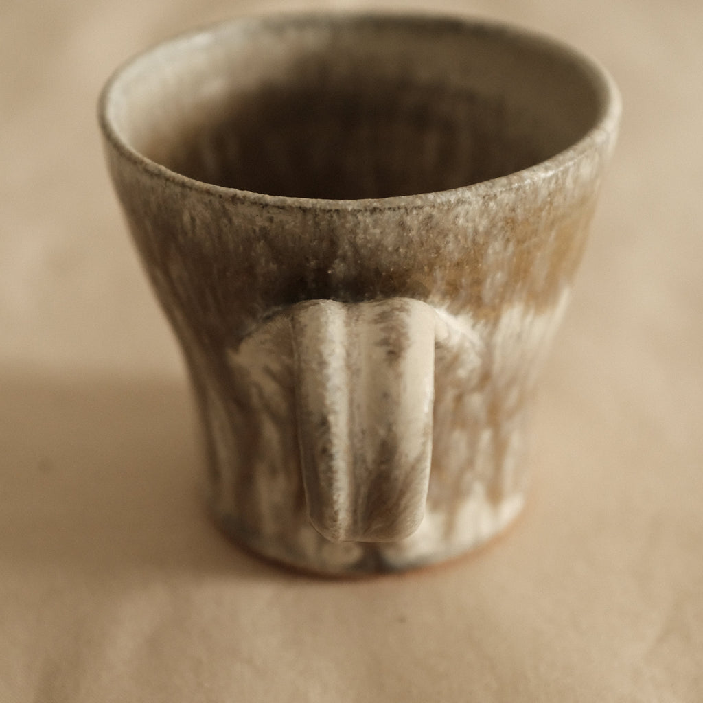 Kyuuko Mashiko Konayuki Powder Snow Glaze Mug with Handle