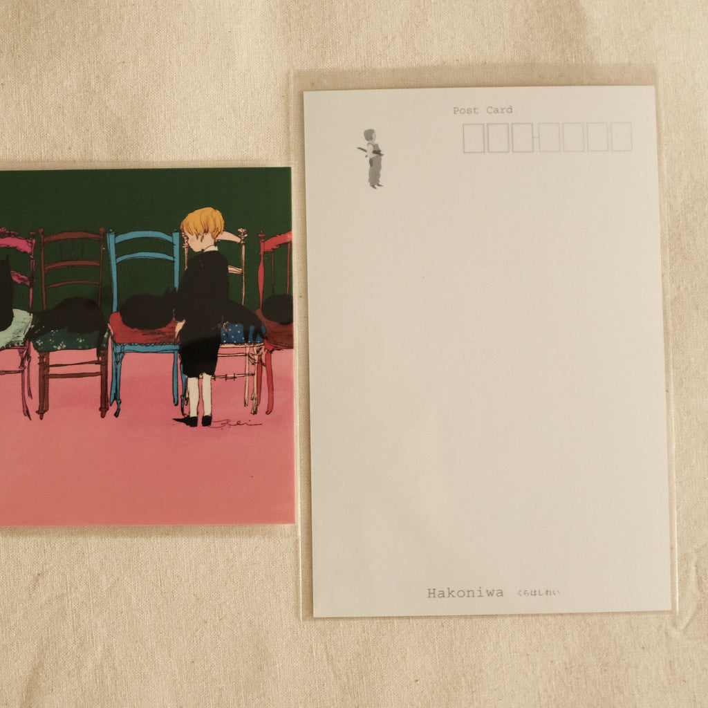 Kurahashi Rei Cat Musical Chairs Postcard