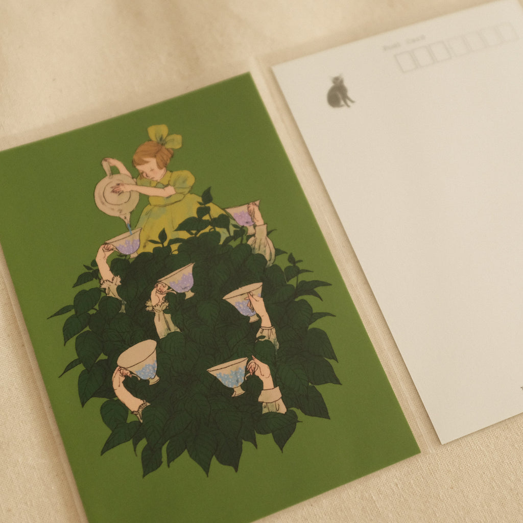 Kurahashi Rei Hydrangea Tea Cups Postcard