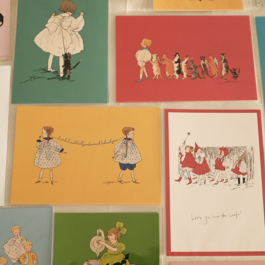 Kurahashi Rei Cat Family Postcard