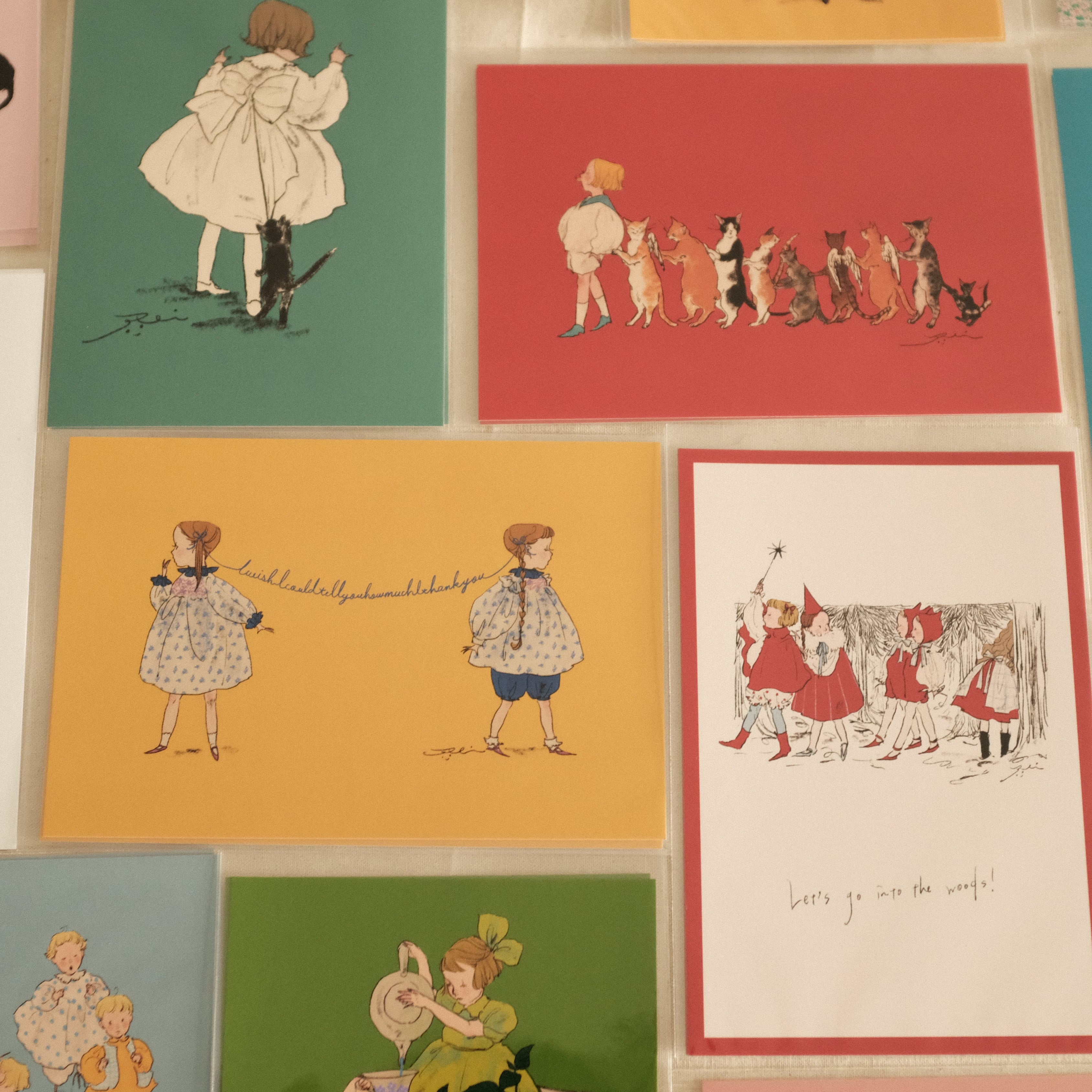 Kurahashi Rei Cat Family Postcard