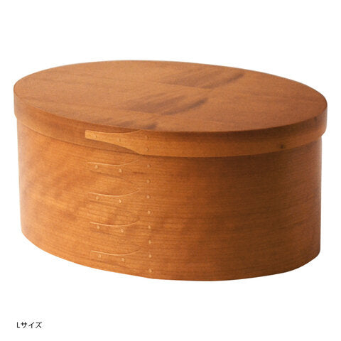 Homestead Japan Cherry Wood Shaker Oval Box L Size