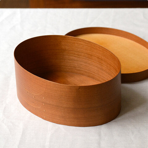 Homestead Japan Cherry Wood Shaker Oval Box M Size