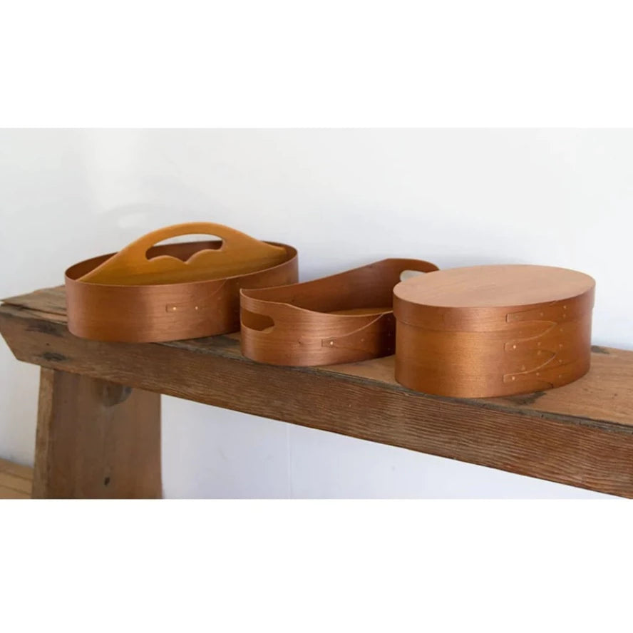 Homestead Japan Cherry Wood Shaker Oval Handle Tray