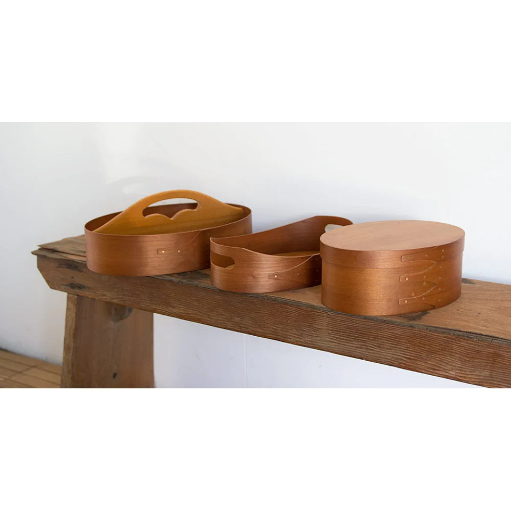 Homestead Japan Cherry Wood Shaker 2 Tiers Sewing Box/ Jewellery Box