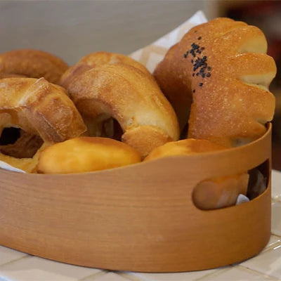 Homestead Japan Cherry Wood Shaker Oval Handle Tray