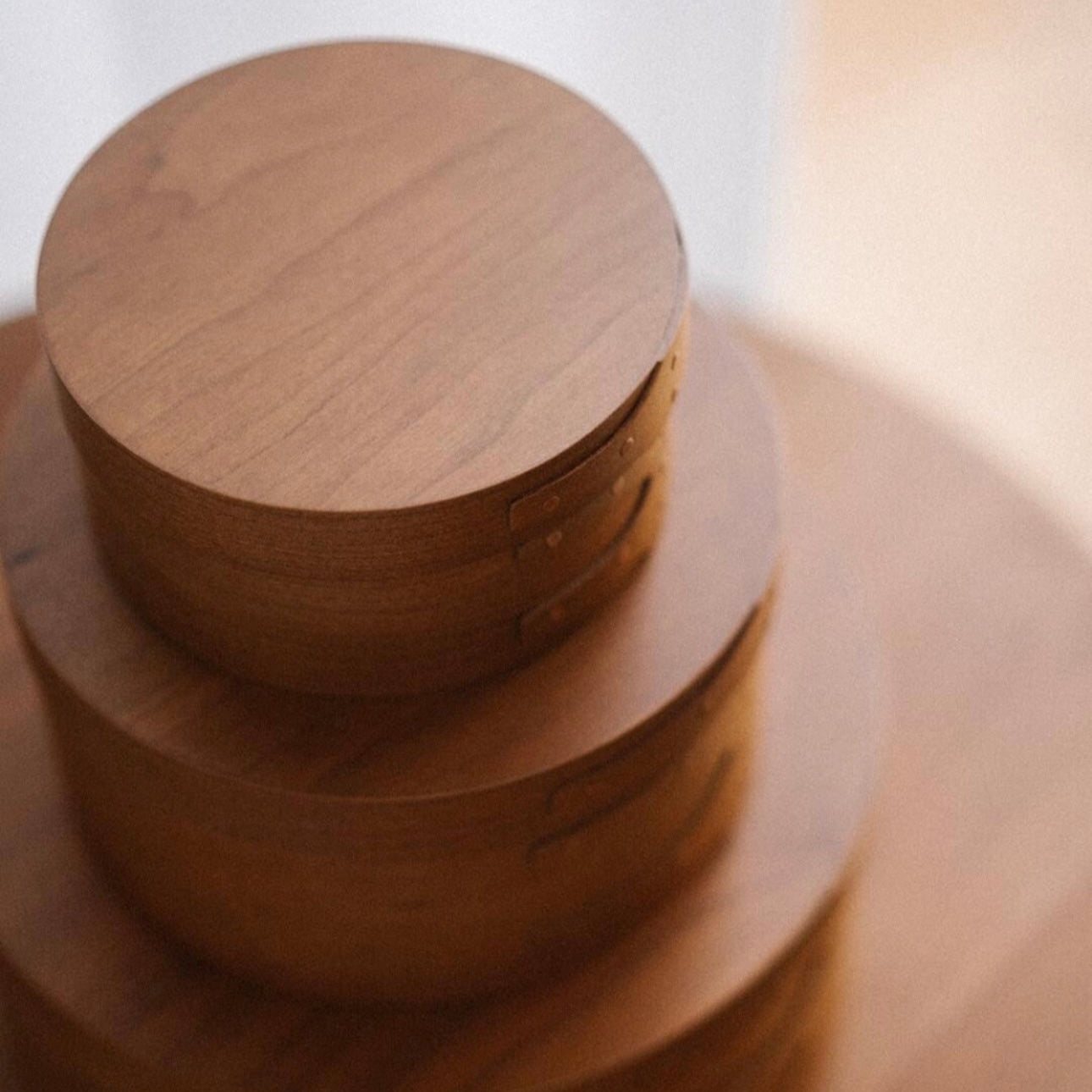 Homestead Japan Cherry Wood Shaker Round Box SS Size