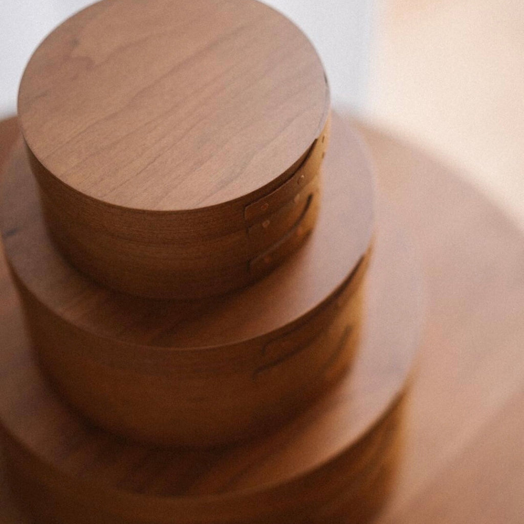Homestead Japan Cherry Wood Shaker Round Box M Size