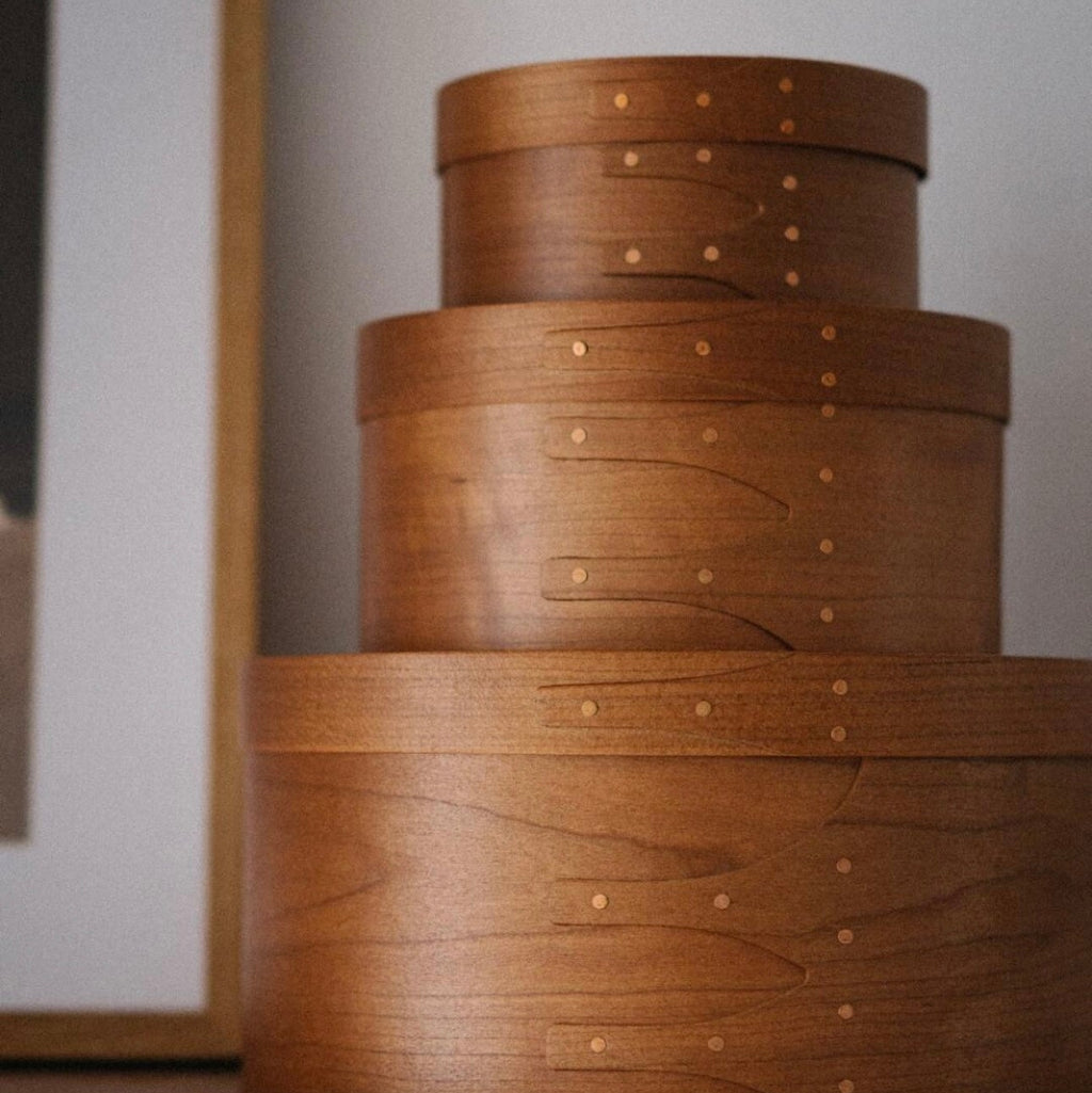 Homestead Japan Cherry Wood Shaker Round Box M Size