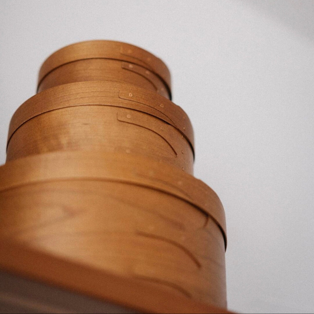 Homestead Japan Cherry Wood Shaker Round Box M Size