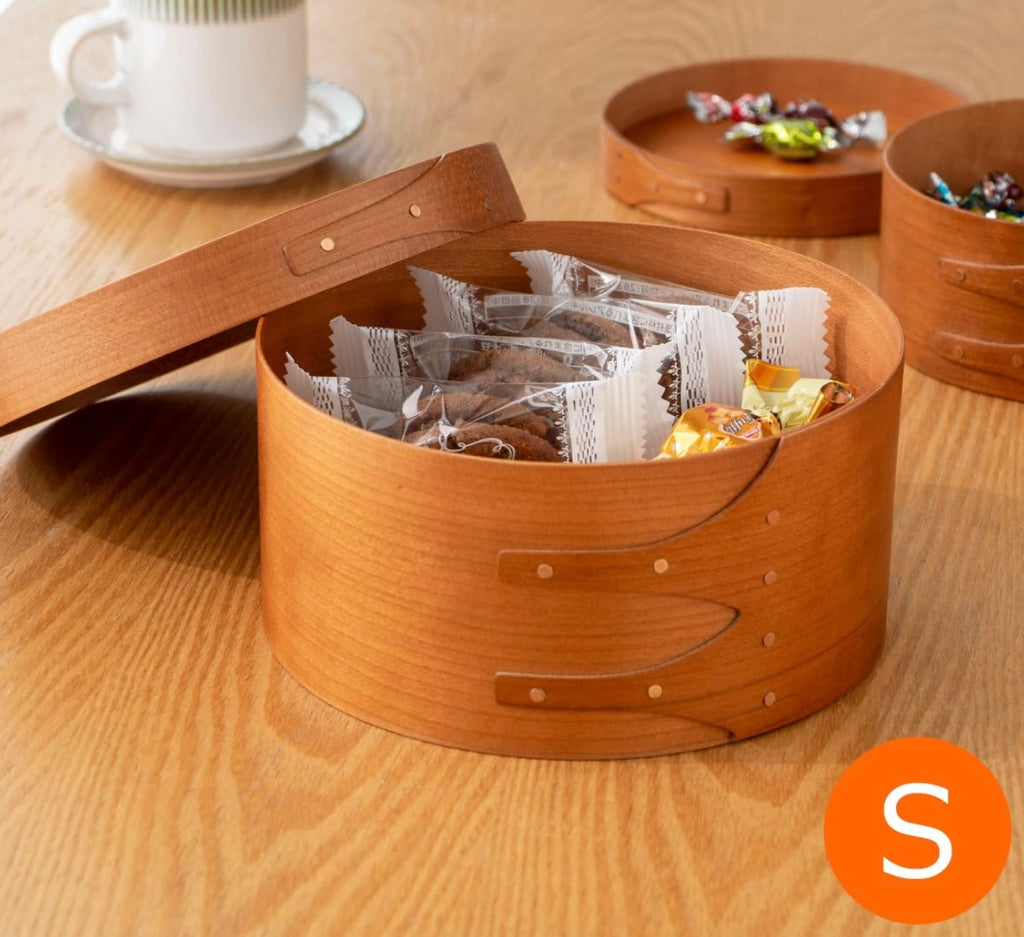 Homestead Japan Cherry Wood Shaker Round Box S Size